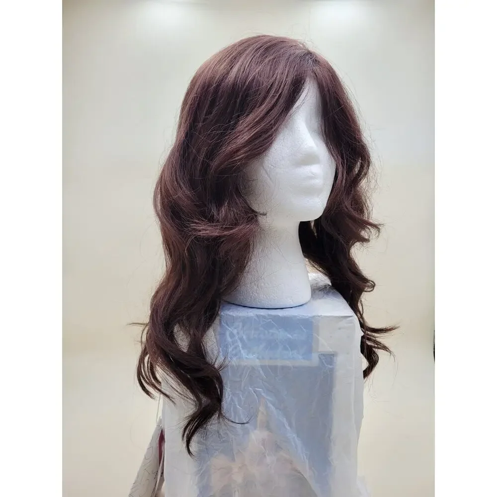 Noriko Jaden Wig Mulberry Brown Long Wavy Synthetic Hair Side Bangs 1707N NIB